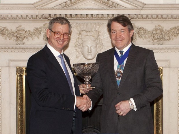 George Mackintosh receiving the Queen's Award for Enterprise.