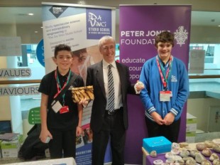 Martin Donnelly with young entrepreneurs
