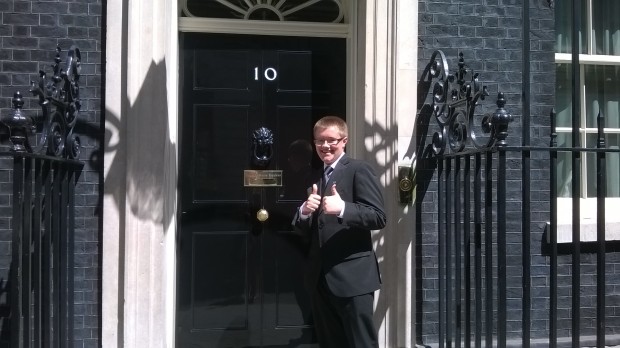 Thomas Murphy outside Number 10 Downing Street.