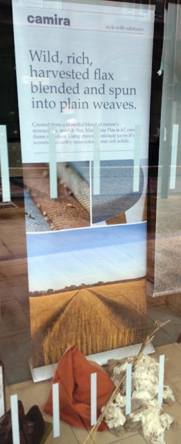 Camira Fabrics window display.