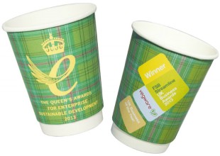 Vegware tartan cups.