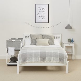 A bedside crib.