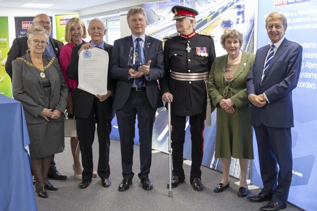 Chris and Philip Hanson-Abbott with the Queen’s Award for Enterprise.