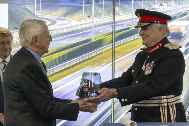 Chris Hanson-Abbott being presented with the Queen’s Award for Enterprise.