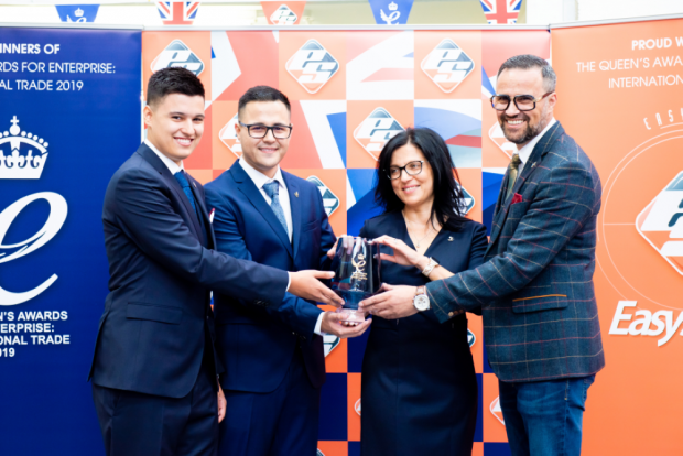 The EasySkinz team with their Queen’s Award for Enterprise