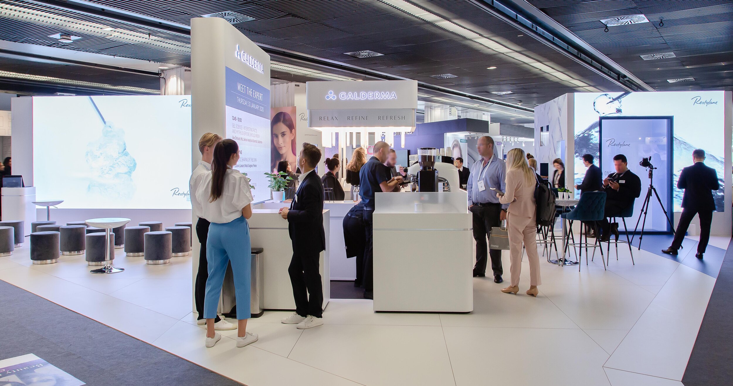 Image of the Galderma booth from Ignition DG at IMCAS world congress - January 2020