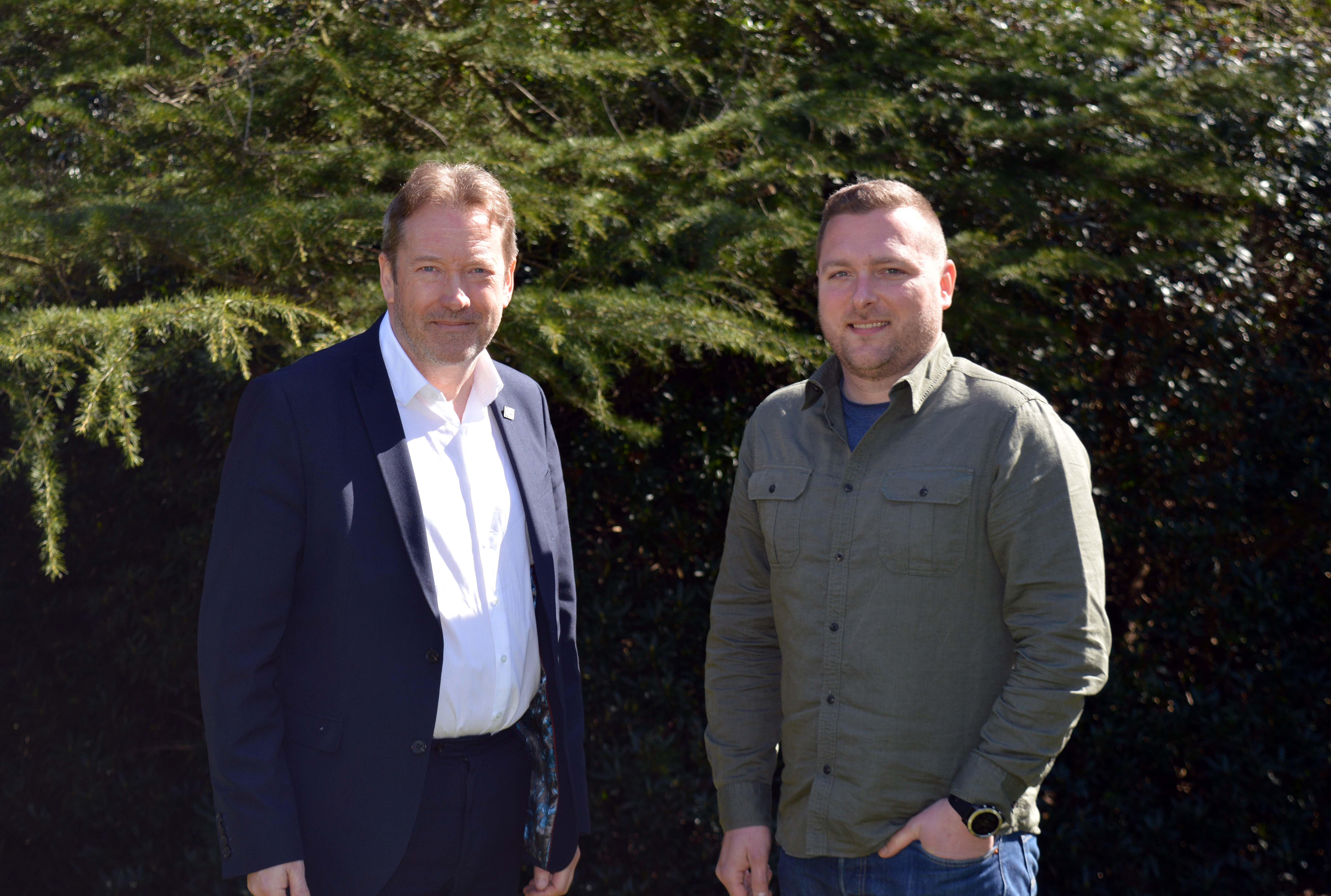 Image caption: L-R, Colin Campbell, Chief Executive, and Stefan Jindra, Sustainability Coordinator, The James Hutton Institute. 